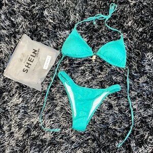 SHEIN Women's Teal Bikini Set